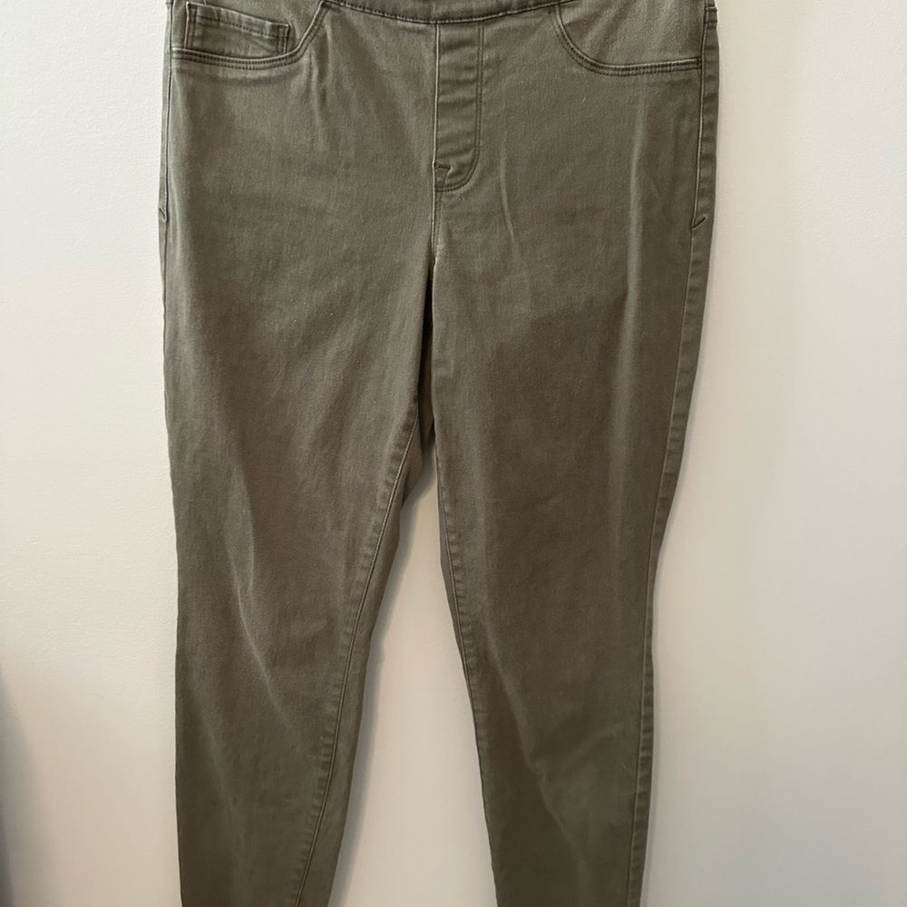 None West‎ Olive Green Denim Pull on Skinny size 8